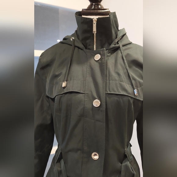 London Fog Forest Green Trench Coat - Picture 5 of 13